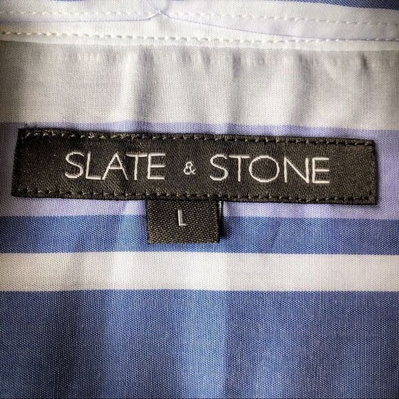 New Slate & Stone Pastel Stripe Short Sleeve Shirt - Picture 5 of 9